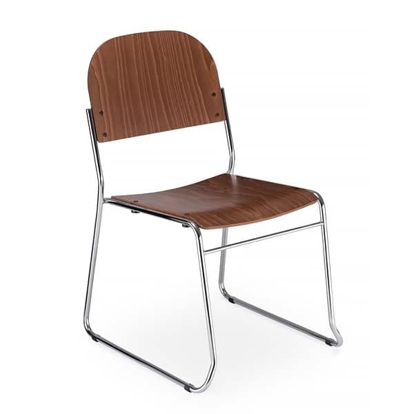 Vesta Wooden Lightweight Stacking Chair