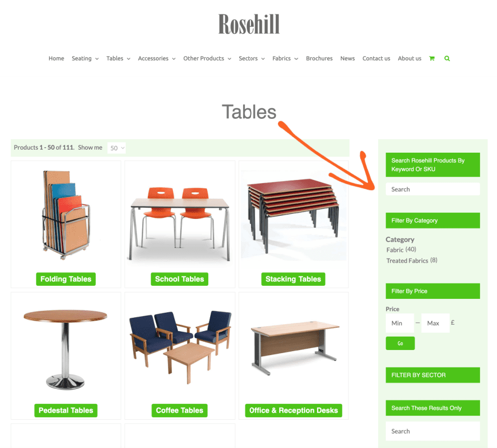 How to find a particular type of furniture