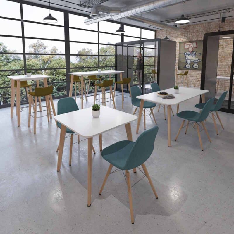 Example of multi-height breakout area