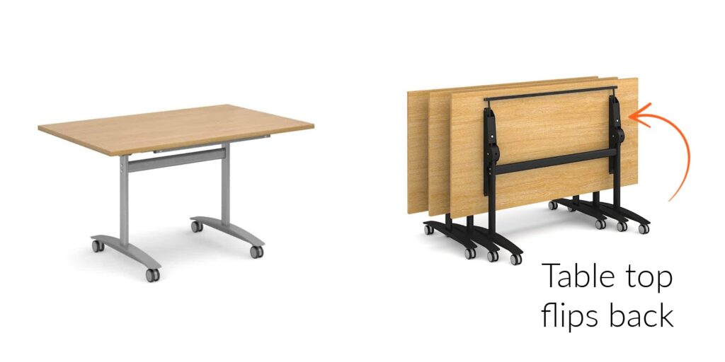 Flip top tables