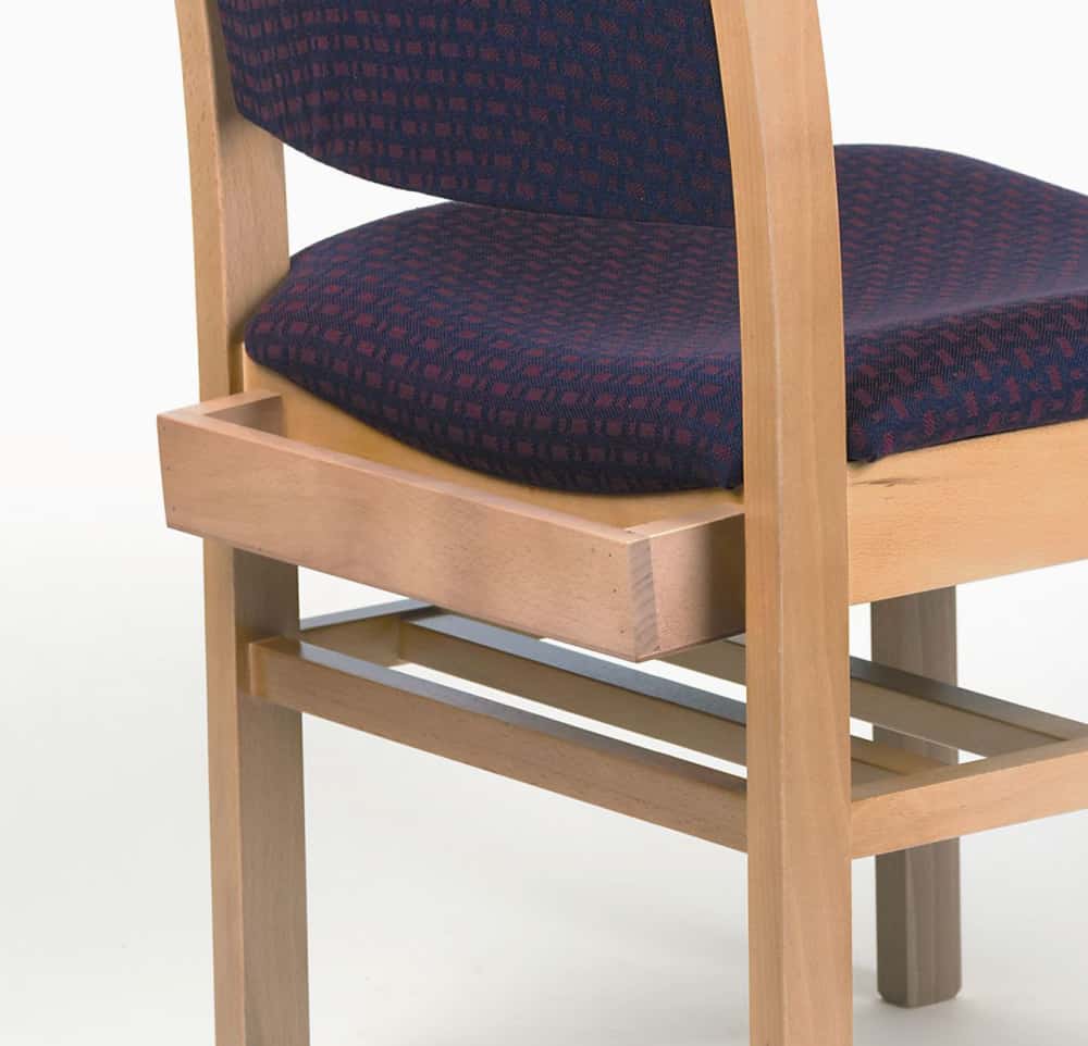 Hardwood Bookbox for Church Chairs (seat mounted)